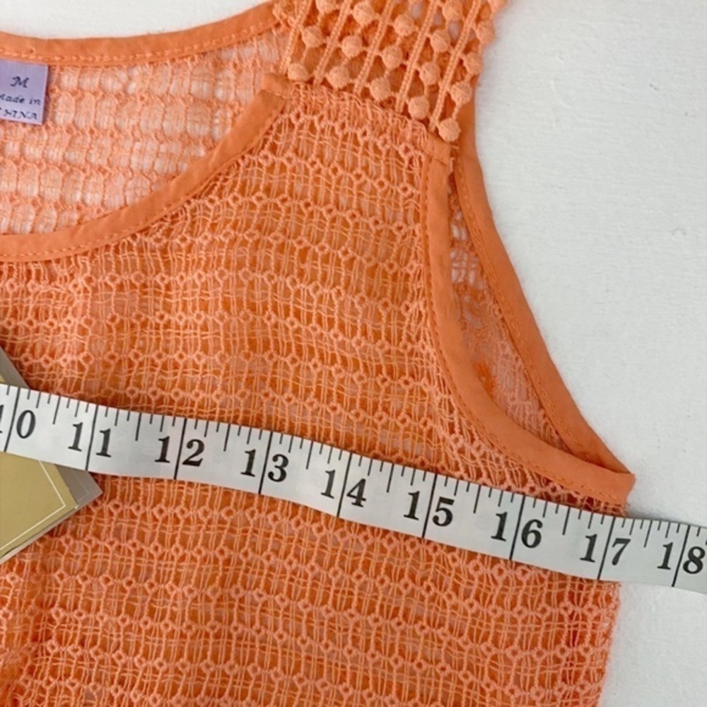 Alya Orange Crochet Lace Bohemian Tank Top NWT - Picture 7 of 7
